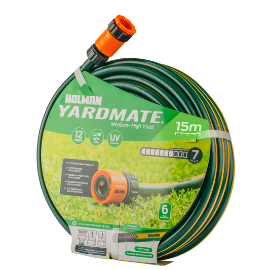 Holman Garden Hose - 12mm x 15m - PVC - Kink Resistant - Auzzistore