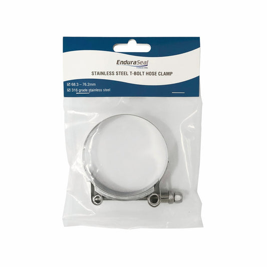 Enduraseal Stainless Steel T Bolt Hose Clamp 68-76mm - Heavy-Duty – view 2 - Auzzistore