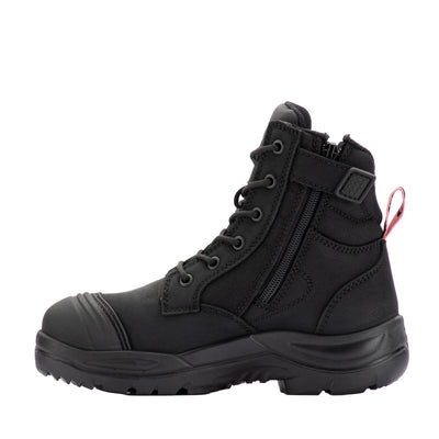 Bata Industrials Women’s Black Luna Side Zip Safety Boot US Size 7 - Durable - Comfortable - Easy Access