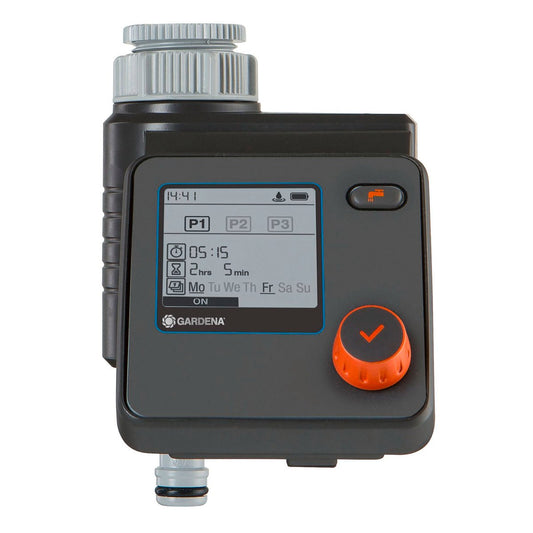 Gardena Select Water Computer - Irrigation Management Device - 3 Programs - Grey/Orange – view 2 - Auzzistore