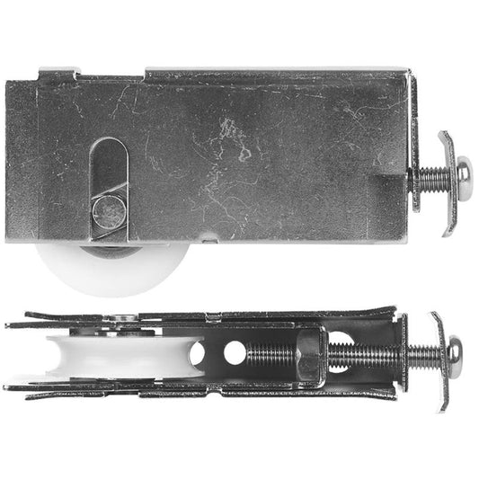 Rolltrak Adjustable Steel Carriage - 76mm x 39mm - Steel - Acetal Roller - Auzzistore