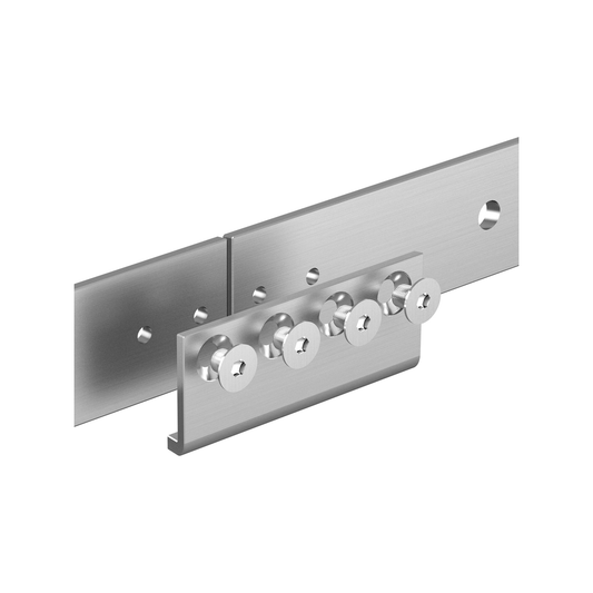 Rolltrak Satin Nickel Barn Door Track Joiner - 9mm x 32mm x 80mm – view 2 - Auzzistore