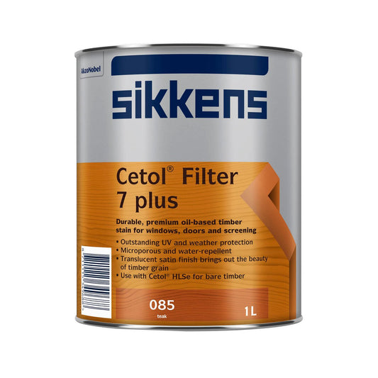 Sikkens Timber Stain - 1L - Teak 085 - Oil-Based - UV Resistant - Auzzistore
