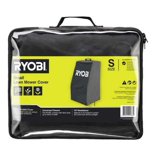 Ryobi Small Lawn Mower Cover - 600D Polyester - Fits 40cm Decks - Water Resistant - Auzzistore