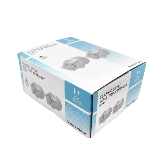 Shaw Mason Ivory Wall Top Assembly with Handles - 2 Pack - 65mm x 65mm x 105mm - Durable and Easy to Install – view 2 - Auzzistore