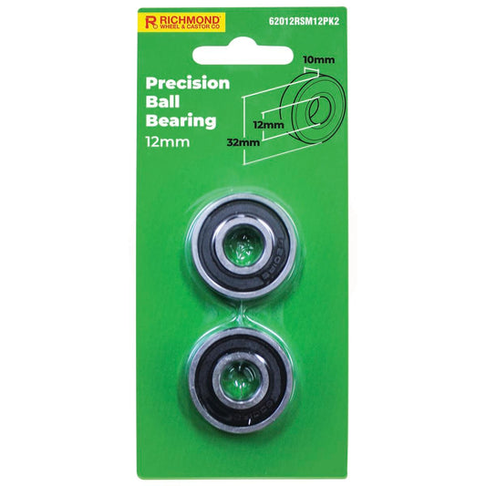 Richmond Rubber Sealed Precision Bearing 2 Pack - 32 x 12 x 10mm - Auzzistore