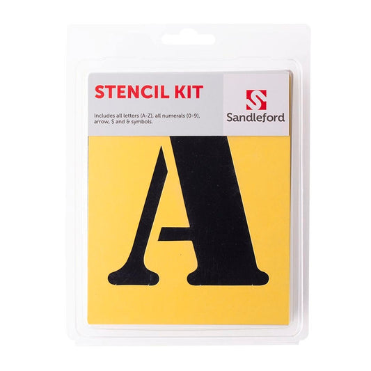 Sandleford 150mm A to Z Stencil Kit - Cardboard - Yellow - 104mm Letter Size