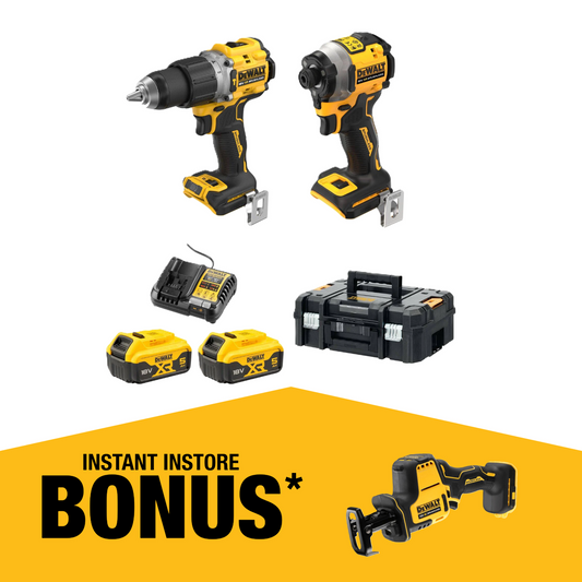 Dewalt 18V XR Compact Combo Kit - 2 Piece - 5.0Ah - Hammer Drill & Impact Driver - Auzzistore
