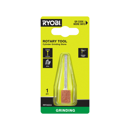 Ryobi Rotary Cylinder Grinding Stone - 9.5mm - Aluminium Oxide - Sharpening Tool - Auzzistore