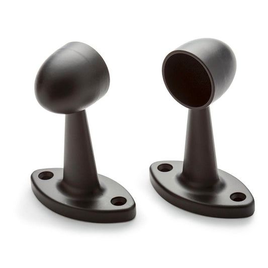Sandleford 25mm Black Rod Fitting Pillar End Steel 2 Pack Easy Install - Auzzistore