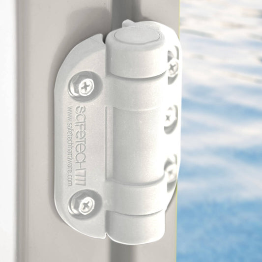 Protectoral g8safe Adjustable Pool Hinge Pair - 70mm x 90mm - White - Easy DIY Installation – view 2 - Auzzistore