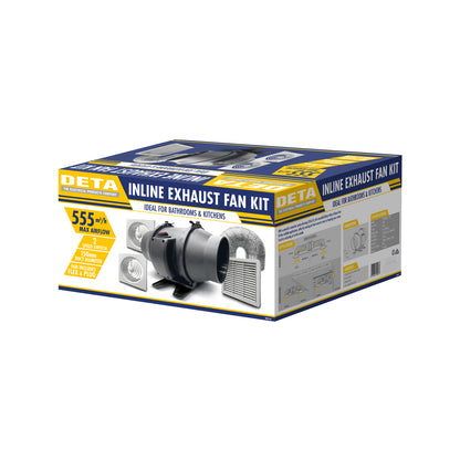 Deta 150mm Inline Exhaust Fan Kit