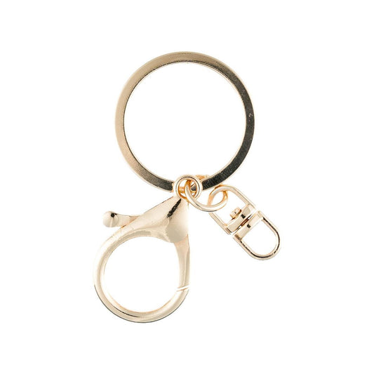 Taskmaster Gold Key Rings with Clip 5 Pack - 30mm Diameter - Gold Finish