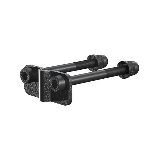 Peak Black Steel Fence Brackets - Wire Grid Fencing 6 Pack - 107mm x 10mm x 115mm - Durable - Auzzistore