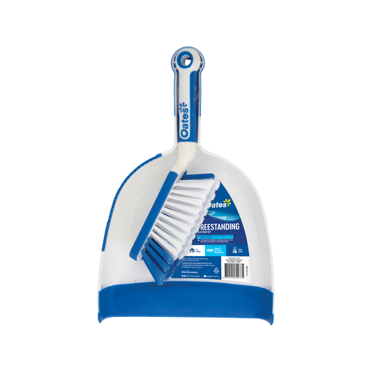 Oates Freestanding Dustpan Set - 368mm - Plastic - Electrostatic Cleaning