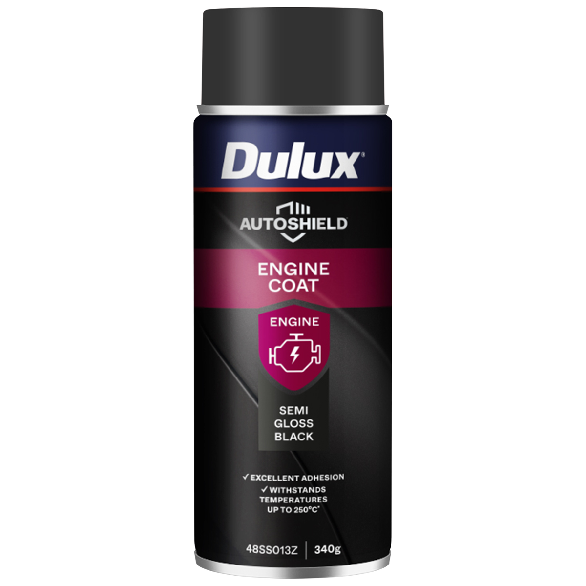 Dulux Autoshield Spray Paint - 340g - SG Black - High-Temperature Engi ...