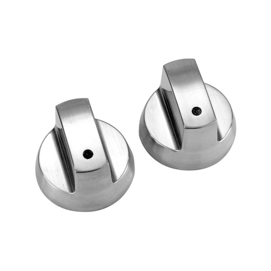 Gasmate Chrome Replacement BBQ Knobs - 2 Pack - Universal Fit - Durable - Auzzistore
