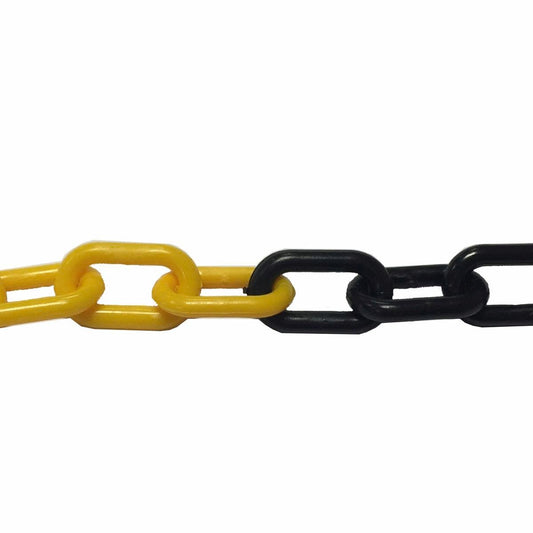 Brutus Safety Chain - 10m PVC - Durable - Quick Installation - Yellow Black - Auzzistore