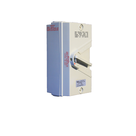 Itemp 20A 250V Weatherproof Single Pole Isolator - Beige - IP66 - 75mm x 150mm x 70mm – view 2 - Auzzistore
