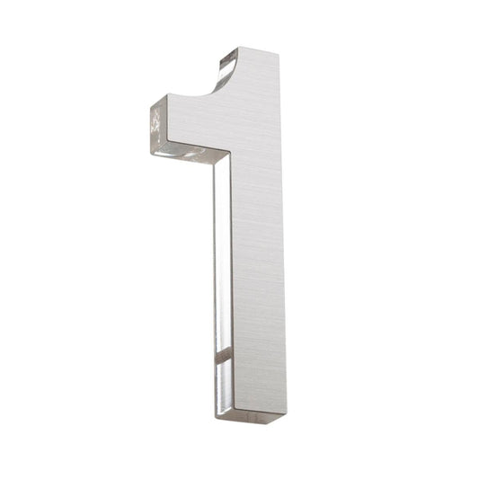Sandleford Stainless Steel Azure House Number 1 - 120mm - Silver - Auzzistore