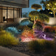 Luxzone 35cm LED Solar Spot Light - 120 Lumens - Aluminium - Grey - Outdoor