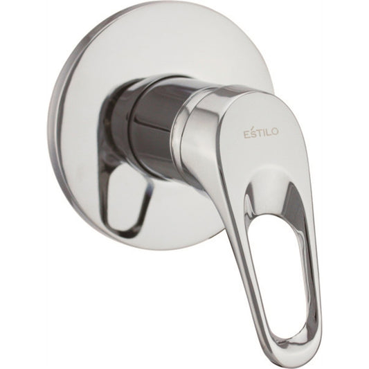 Estilo Chrome Shower Mixer - Brass - 30mm Cartridge - 115mm Backing Plate - Compact Design - Auzzistore