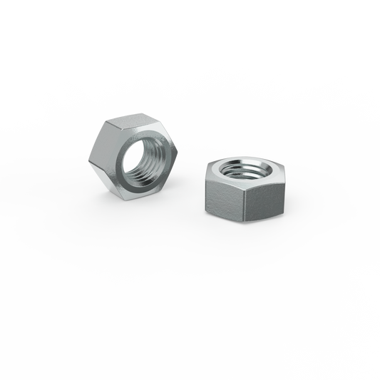 Zenith M10 Zinc Plated Hex Nuts - 18.3mm x 8.2mm x 16mm - Strong Grip - Coarse Thread - Auzzistore