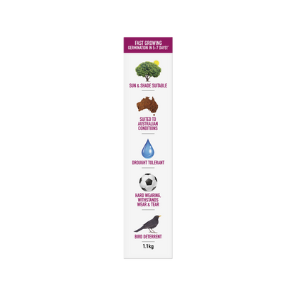 Munns Professional Lawn Seed Blend - 1.1kg - Turf Grade - Drought Tolerant