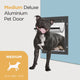 Hakuna Pets Pet Door - Medium 225mm x 305mm - Aluminium - Lockable