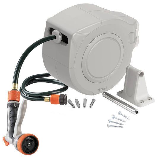 Pope Auto Wind Hose Reel 12m - Efficient Garden Hose Management - Leak-Free Connections - Auzzistore