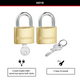 Master Lock 40mm Brass Keyed Padlock 2 Pack - Durable - Rust Resistant