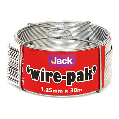 Jack Tie Wire 1.25mm x 30m Galvanised Steel No Tangle Dispenser