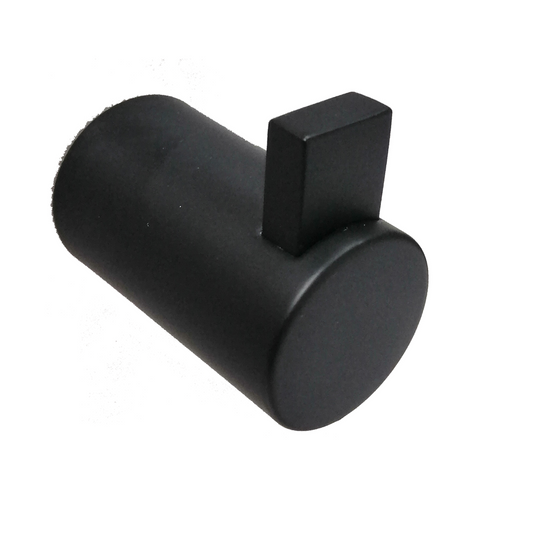 Barelli Matte Black Ambiente Single Robe Hook - 63mm x 75mm x 55mm