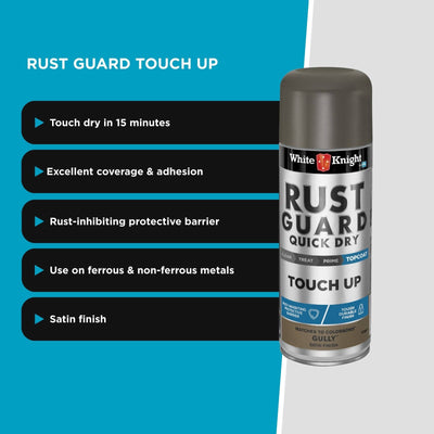 White Knight Rust Guard 300g Gully Satin Touch Up Spray Paint