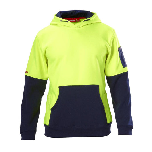 Hard Yakka Hi Vis Hoodie M - Yellow Navy - Warmth & Comfort