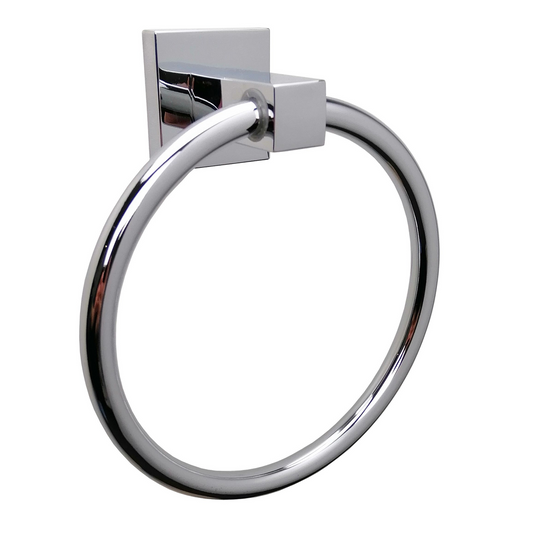 Barelli Piazza Single Towel Ring Chrome - 165mm x 165mm x 55mm - 1 Pack