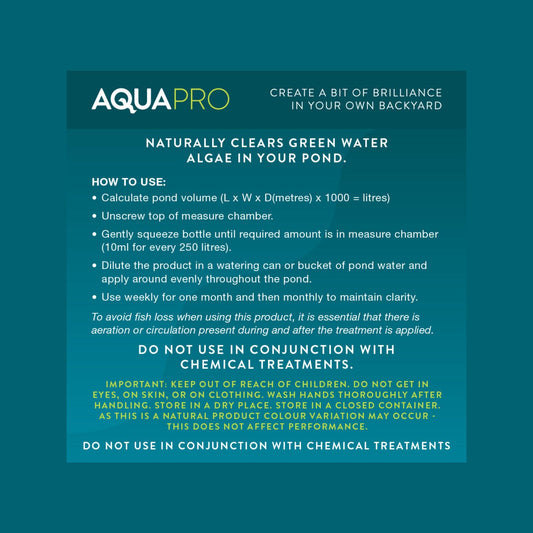 Aquapro Bionatural Sludge Away 500ml Natural Treatment For Ponds