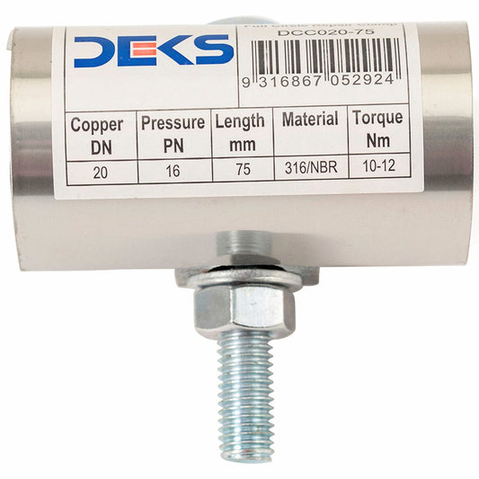 DEKS Copper Repair Clamp - 20mm Stainless Steel - Corrosion Resistant – view 2 - Auzzistore