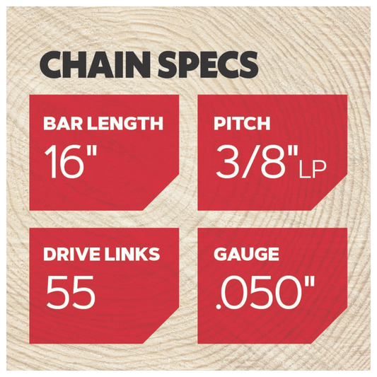 Oregon T55 Pro Series Chainsaw Chain - 16" - 3/8" Low-Profile - Durable – view 2 - Auzzistore