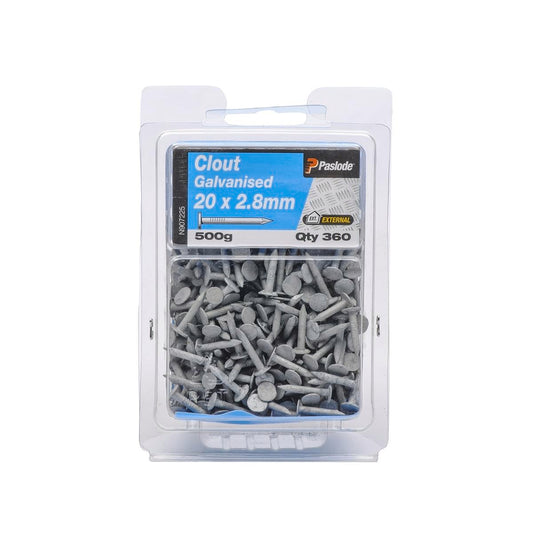 Paslode Galvanised Clouts 20mm x 2.8mm 500g Pack - Corrosion Resistant - Auzzistore