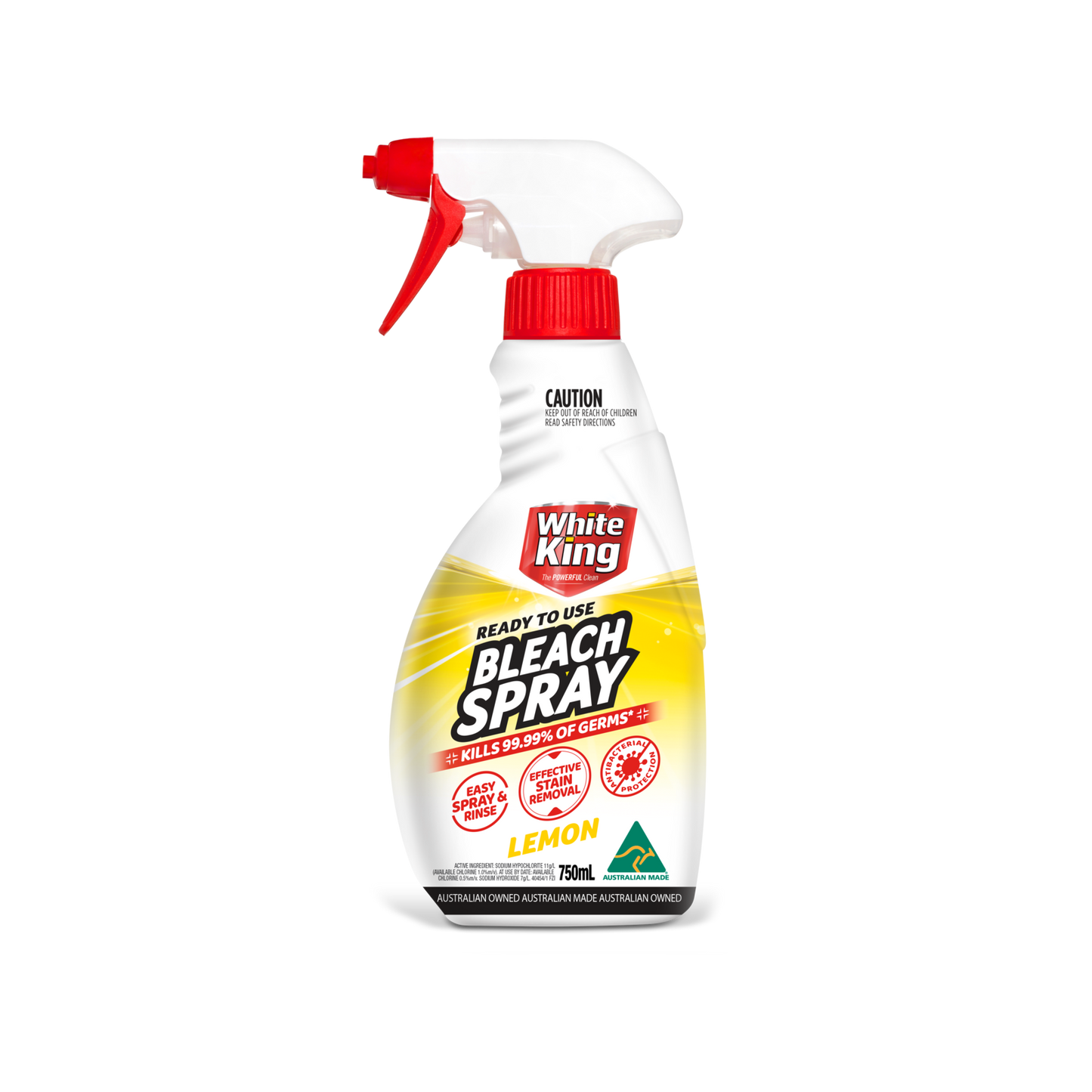 White King 750ml Ready To Use Bleach Spray
