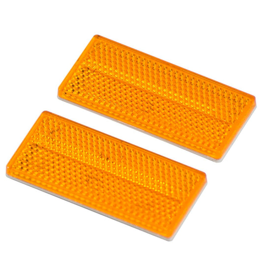 Goliath Amber Reflector - 70 x 32mm - Plastic - Self Adhesive - Easy Install - Auzzistore