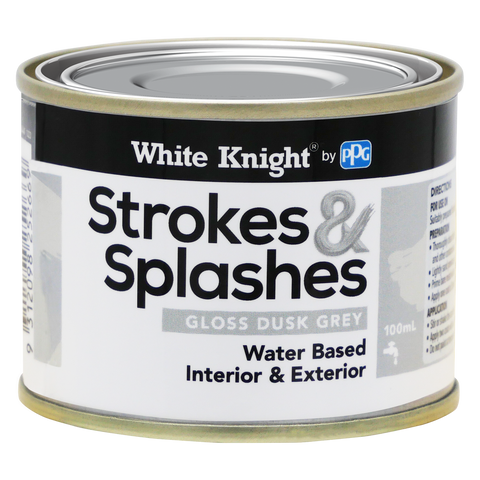 White Knight Dusk Grey 100ml Strokes and Splashes Paint Water Based - Auzzistore