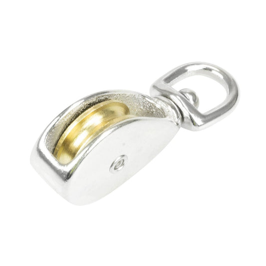 Pinnacle 38mm Nickel Plated Brass Pulley - Durable Lifting Component - Auzzistore