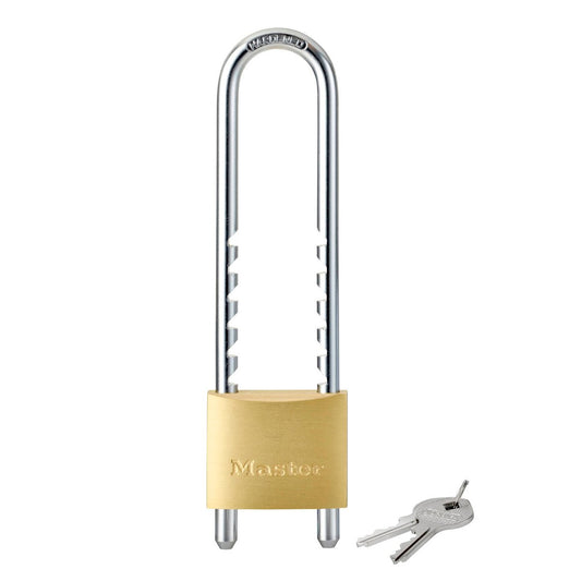 Masterlock 50mm Solid Brass Adjustable Shackle Padlock - 1 Pack - Durable Security - Auzzistore