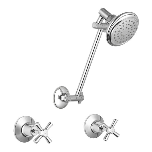 Mondella Cadenza Chrome Shower Set - 1/2 Turn - 280mm x 70mm x 160mm - 3 Star WELS