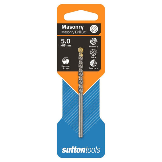 Sutton Tools 5mm Masonry Drill Bit 85mm Carbide Tip Durable Design - Auzzistore
