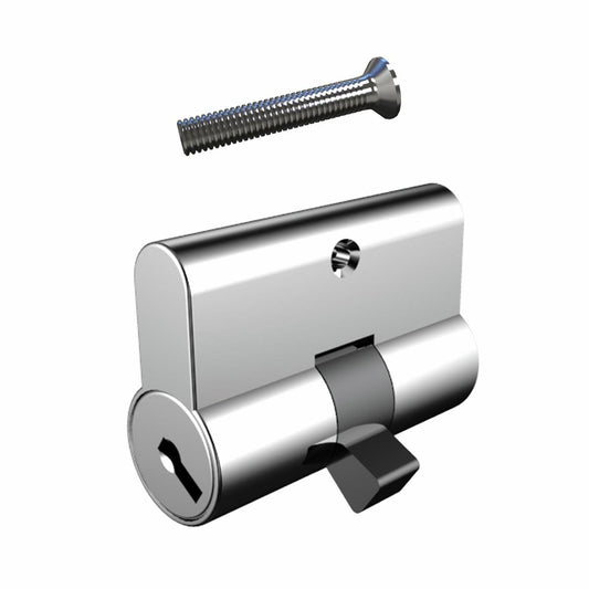 Rolltrak Double Wafer Cylinder Lock - 45mm Chrome Plated Zinc Alloy - Auzzistore