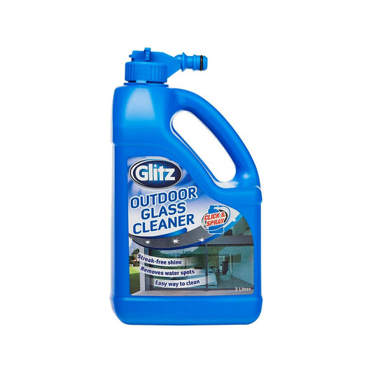 Glitz Outdoor Glass Cleaner 2L HDPE Plastic Removes Water Spots