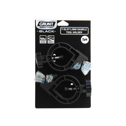 Grunt T Slot Long Handle Tool Holder Set - 160mm x 47mm x 260mm - Durable Storage Solution - Auzzistore